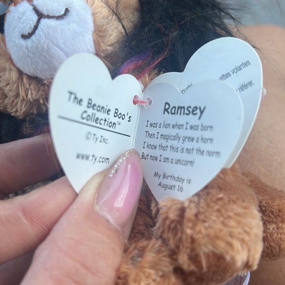 Toys | Ty Ramsey Lion With Hornbeanie Boos Multicolored 15 Cm | Poshmark